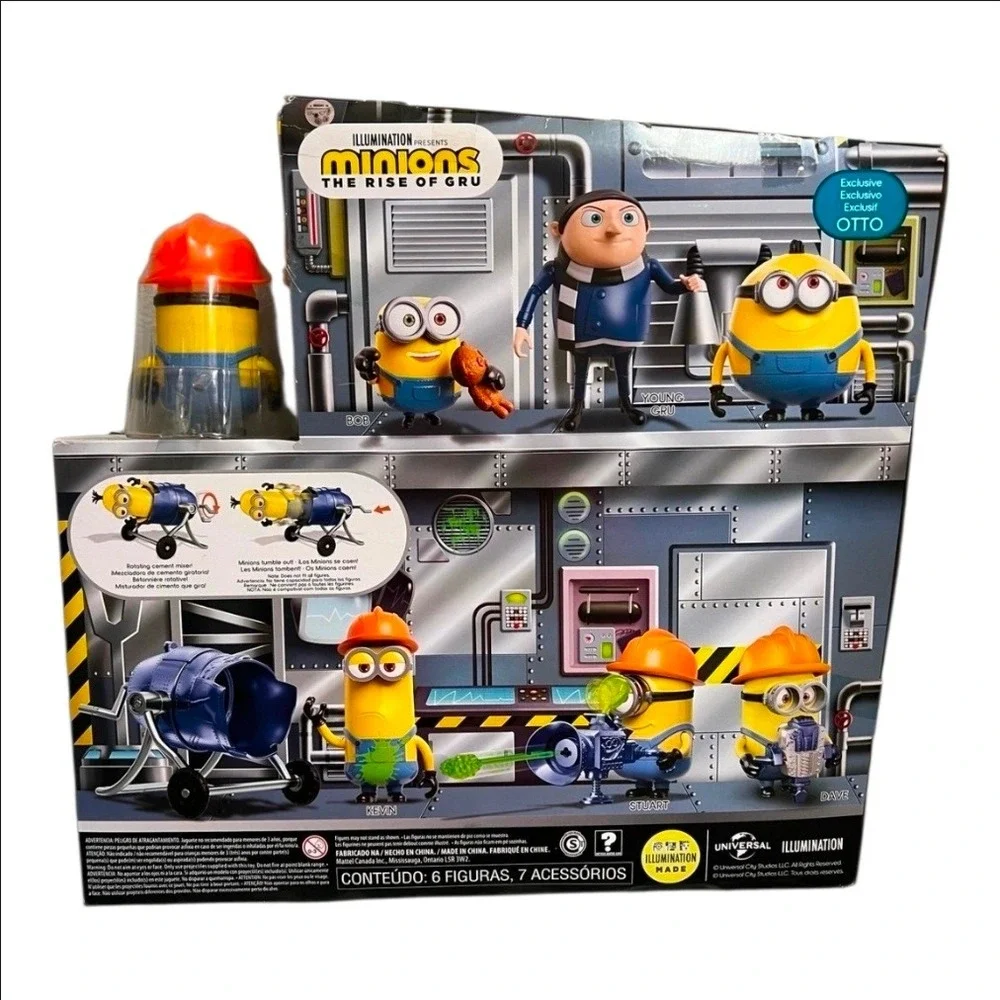 Mattel Minions The Rise of Gru Secret Lair Playset 6 Figures 7 Accessories New